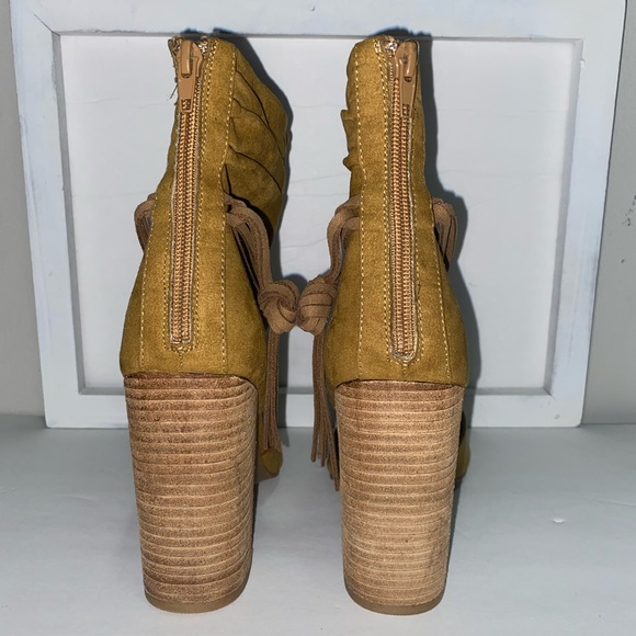 Dolce by Mojo Moxy Women Size 9M Open-Toe Suede Ankle Boots - Picture 2 of 9